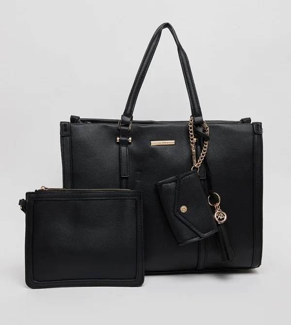 آن كلاين طقم حقائب يد آن كلاين بنقوش بارزة